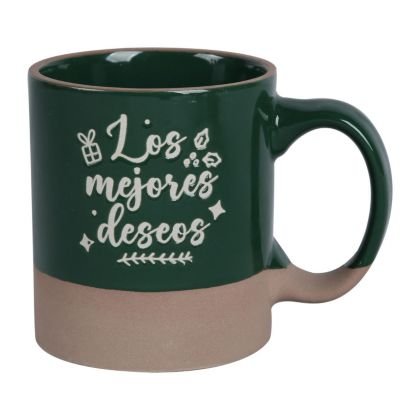 Mug Green/Beige Christmas 12oz