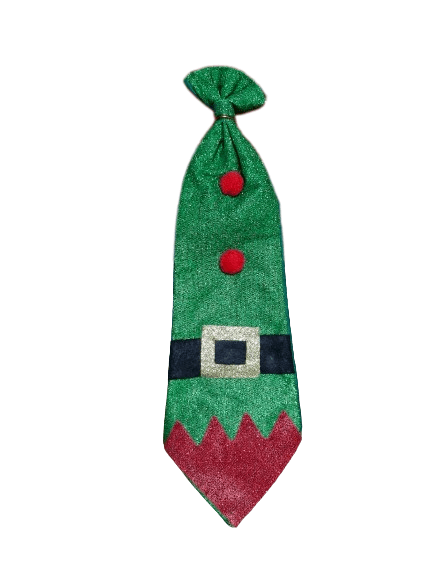 Christmas necktie with elastic to fasten