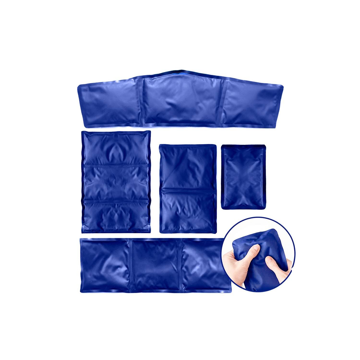 Set of 5 Cold Gel Compresses for Pain Relief and Rehabilitation. - Image 2