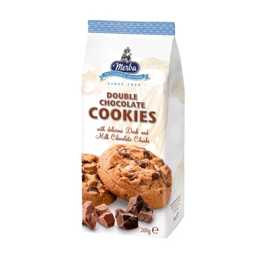 Double Chocolate Biscuits Bag 200 g Merba