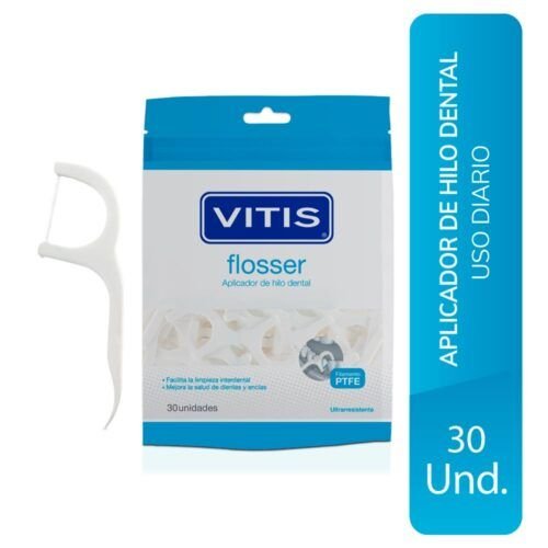 Vitis Flosser Adult Dental Floss with Handle
