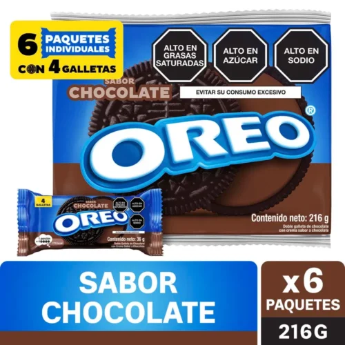 Six-Pack of Chocolate-Flavored Oreo Cream Cookies, 36g