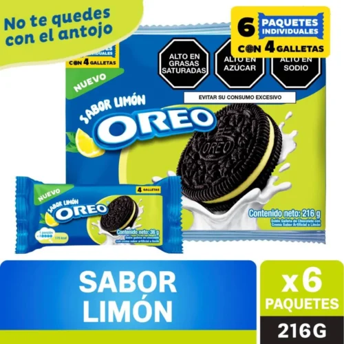 Six-Pack of Lemon-Flavored Oreo Cookies with Cream Filling, 36g